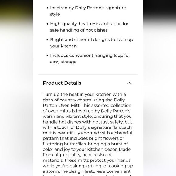 Dolly Parton Floral Butterfly Quilted Placemat Set - Picture 4 of 7